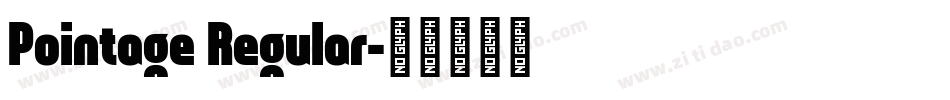 Pointage Regular字体转换